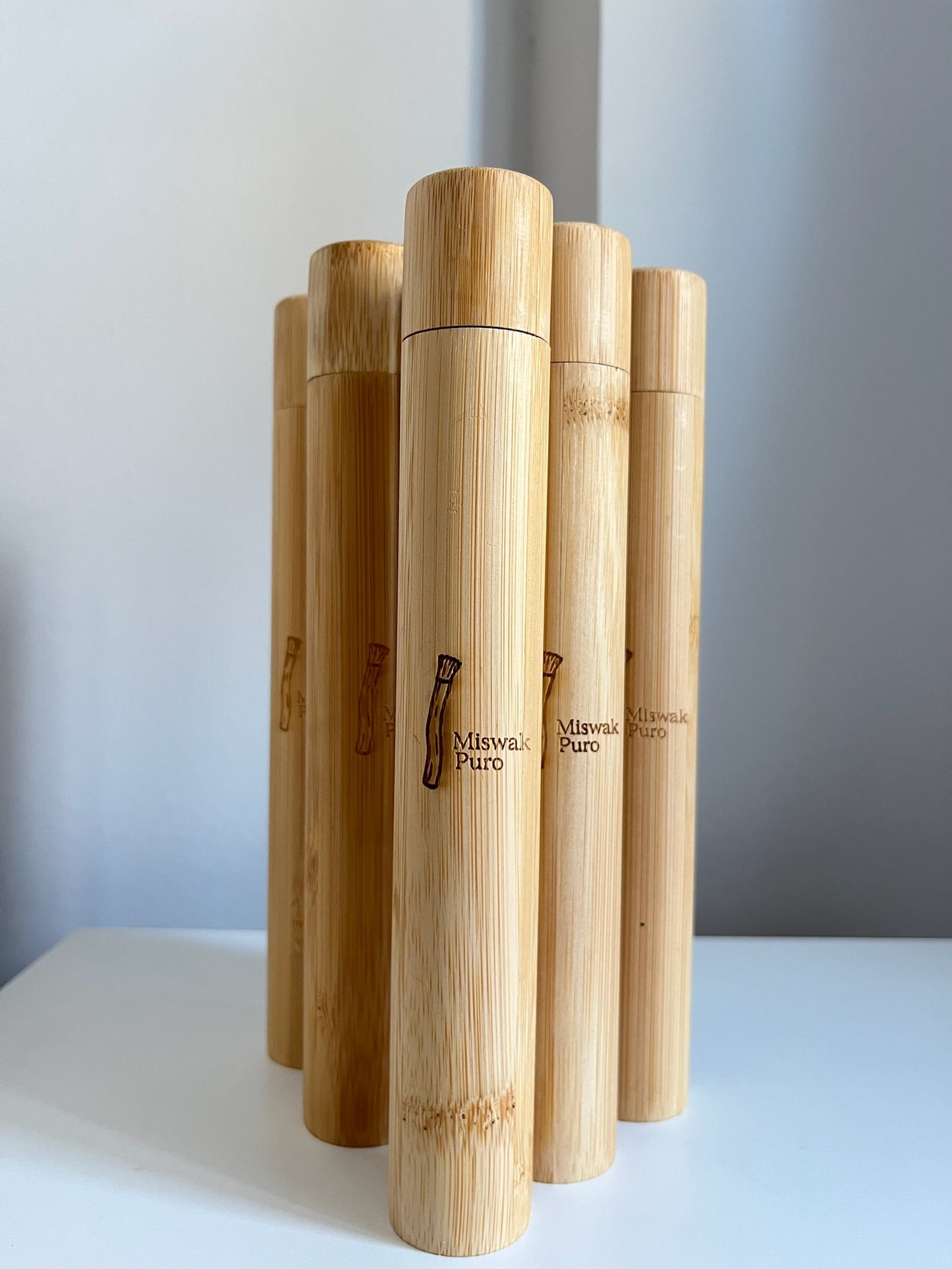 Estuche de bambu Miswak Puro - linea Solo Estuche